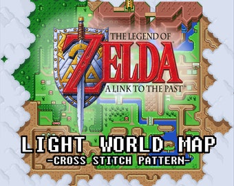 Legend of Zelda: A Link to the Past (Light World) Map -- Cross Stitch Pattern!