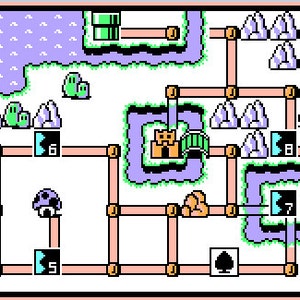 Super Mario Bros. 3 Weltkarte - Landkarte - Kreuzstichmuster!
