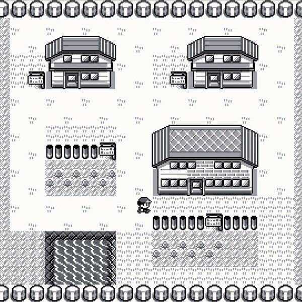 Pokemon Red Pallet Town Map -- Cross Stitch Pattern!