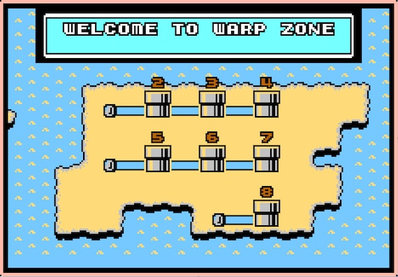 スーパーマリオブラザーズ3 ALL WORLDSマップクロスステッチパターン