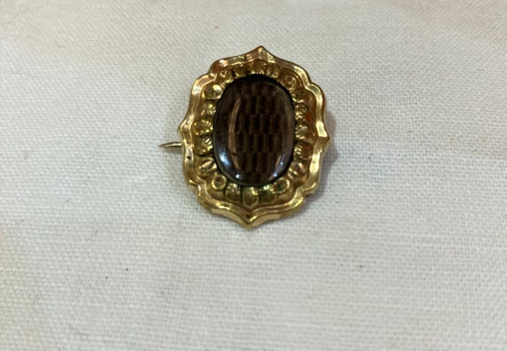 A Mourning Brooch, lace pin,  antique, Victorian,… - image 1
