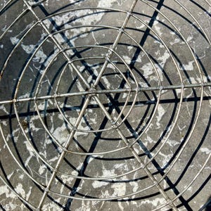 A French vintage wire cooling rack, round, on wire feet, cooking/baking rack, kitchenalia.