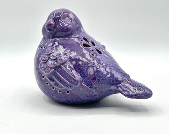 Handmade Luminary Ceramic Bird, Pottery Bird, unique gift, birds, Ceramic Birds, by Denise Wood