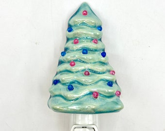 Handmade Ceramic Christmas Tree Nightlight: Holiday Decor