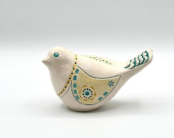 Handmade Ceramic Bird, Pottery Bird, unique gift, birds, Ceramic Bird Sculpture, by Denise Wood