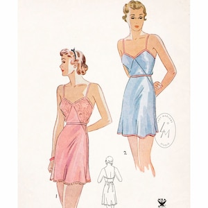 modello di cucito per lingerie vintage / tutina teddy anni &#39;30 / body aderente / XS S M L / riproduzione