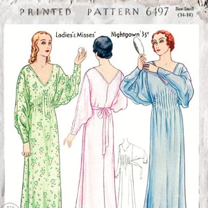 patron de couture vintage des années 1920 20 / robe manches papillon / nervures / buste 32 -34 36 - 38 40 -42 /