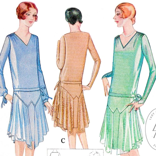 Vintage Sewing Pattern 1920s 20s Dress // 3 Styles // Flapper - Etsy