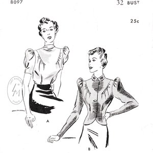 Vintage Sewing Pattern 1930s 30s Vintage Blouse Sewing Pattern - Etsy