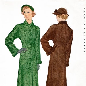 1930s vintage sewing pattern 2 piece suit / raglan sleeve jacket / fitted skirt / bust 34 b34 / 1930 1937 reproduction