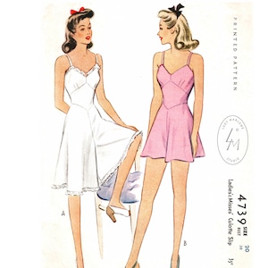 vintage sewing pattern 1940s 40s vintage lingerie pattern teddy romper culotte bust 38 reproduction