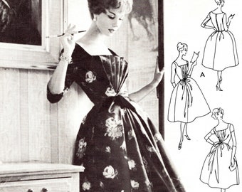 vintage sewing pattern 1950s 1960s  reproduction wedding dress evening ball gown cocktail Couturier Bust 38 b38