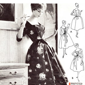 vintage sewing pattern 1950s 1960s  reproduction wedding dress evening ball gown cocktail Couturier Bust 38 b38