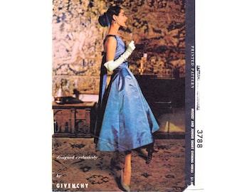 vintage sewing pattern 1950s 1960s  evening ball gown cocktail dress PICK YOUR SIZE Bust 32 34 36 38 / 1950 reproduction