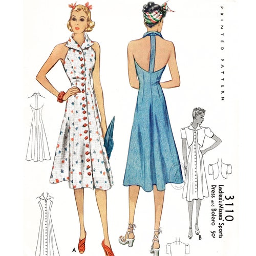 1930s Vintage Women's Sewing Pattern Repro / Sailor Slacks | Etsy