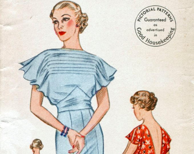 Vintage Sewing Pattern 30s 1930s Vintage Gown Sewing Pattern Wedding ...