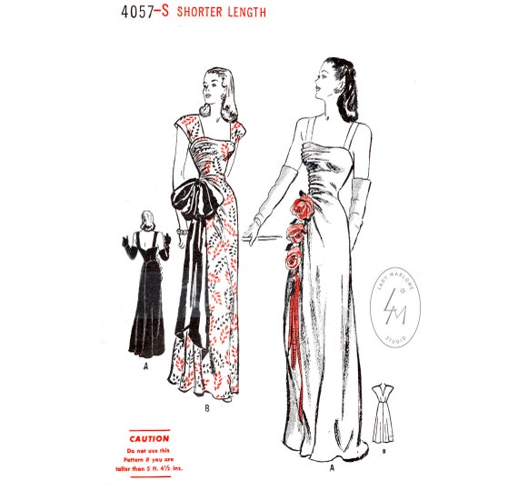 40s evening gown