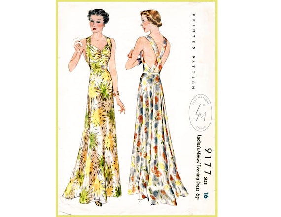 1930s evening dress reproduction