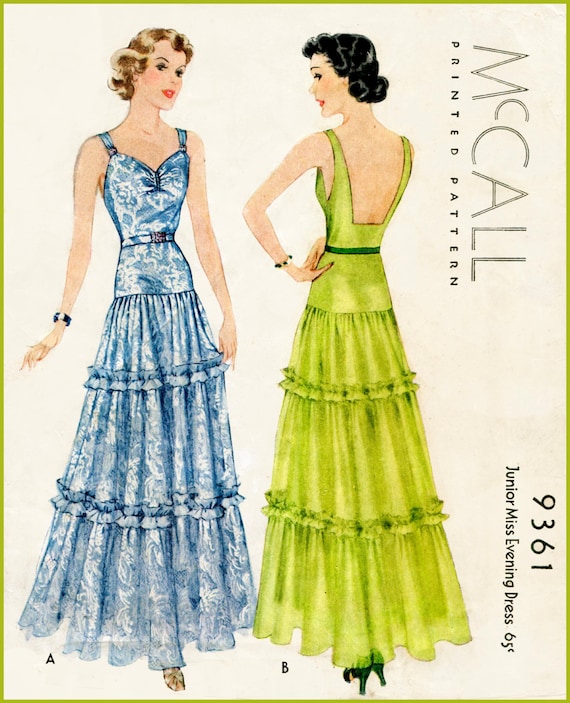 30s cocktail dress 1930s Evening Dress, Art Deco Gown, Party Dress