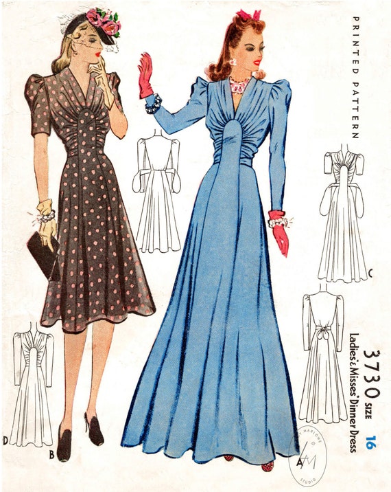 1940s womens dresses