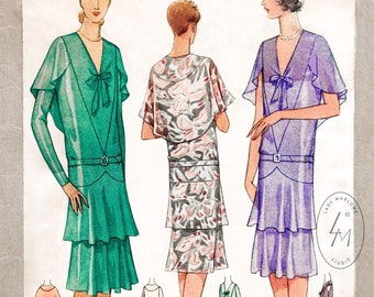 1920s Vintage Sewing Pattern Reproduction / Flapper Evening | Etsy