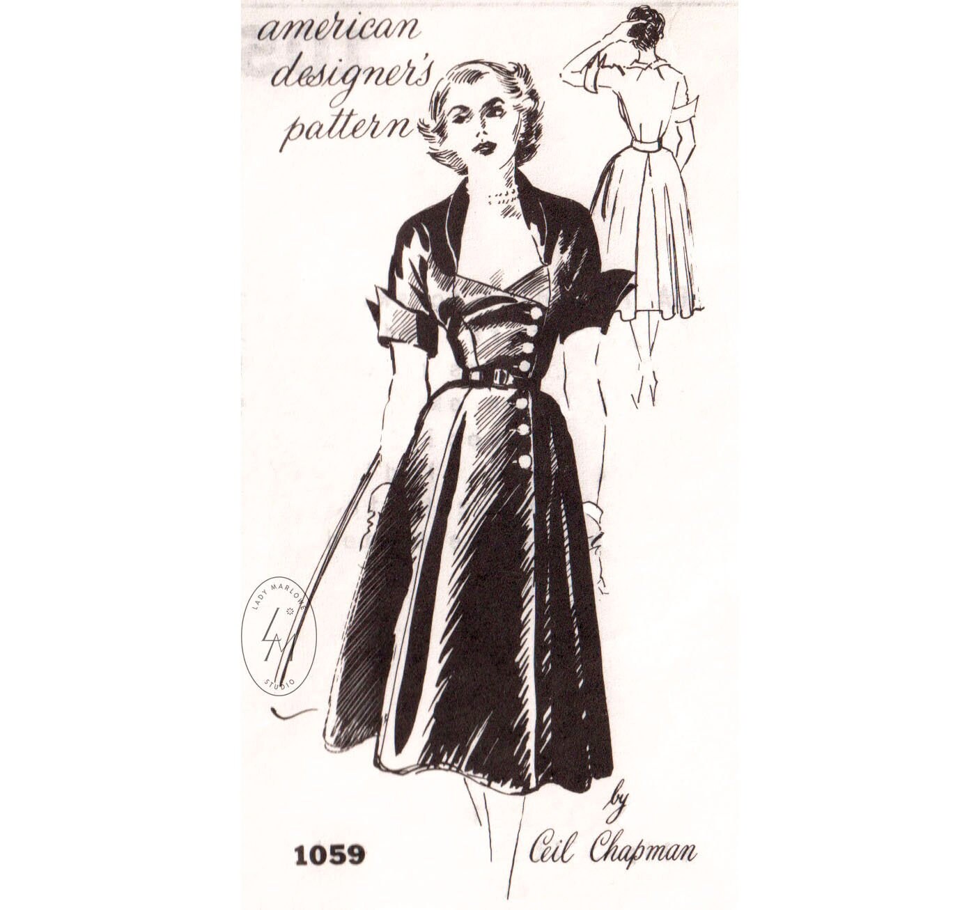 Ceil Chapman Spadea 1950s Cocktail Dress Vintage Sewing Etsy
