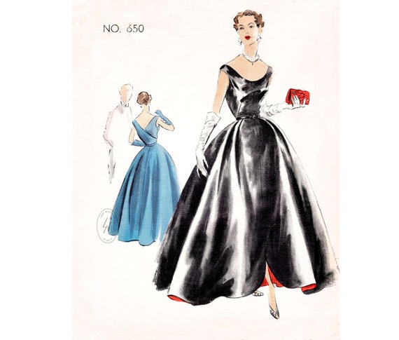 1950's evening gown patterns