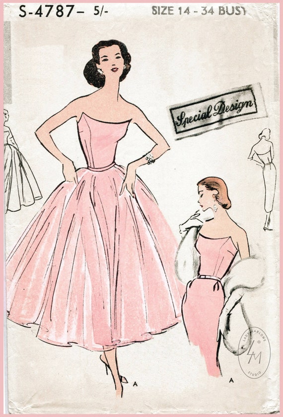 Vintage Sewing Pattern 1950s 50s ...