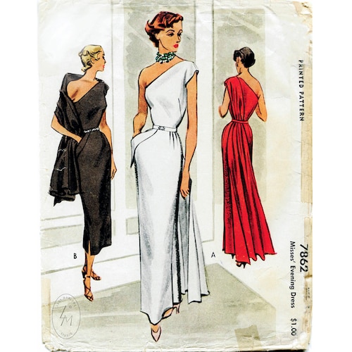 Vintage Sewing Pattern 1920s 20s Drop Waist Dress Reproduction // 3 Styles  // Contrast Bands // Art Deco Details // Bust 34 - Etsy