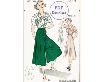 Patron De Couture Vintage MODES ET TRAVAUX - Jupe, Tailles 40, 44, 48, Novembre 1970, Non Découpé