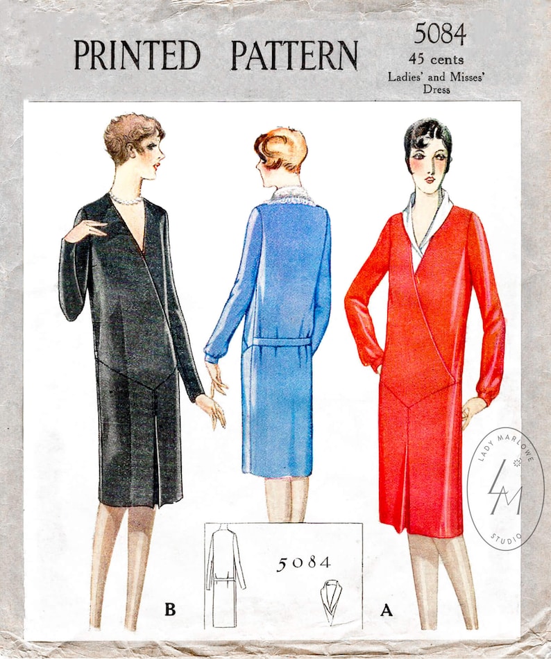 1920s 20s Dress / Vintage Sewing Pattern Reproduction / Flapper Era ...