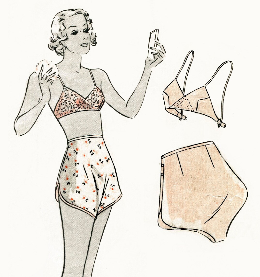vintage sewing pattern vintage lingerie sewing pattern 1930s Etsy