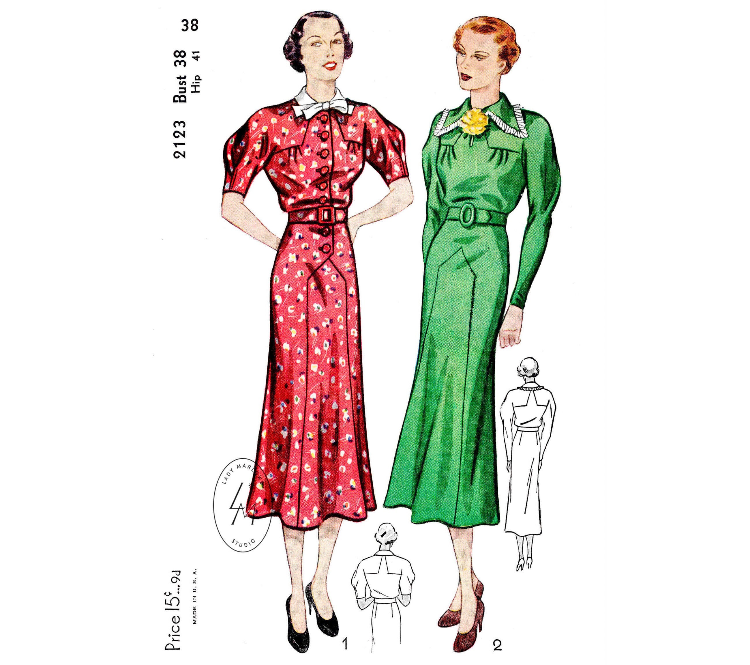 1930s 30s Day Dress / Puff Sleeves Leg of Mutton Sleeves / - Etsy