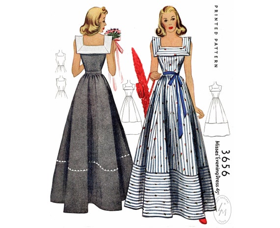 1940s 40s Vintage Sewing Pattern Repro 