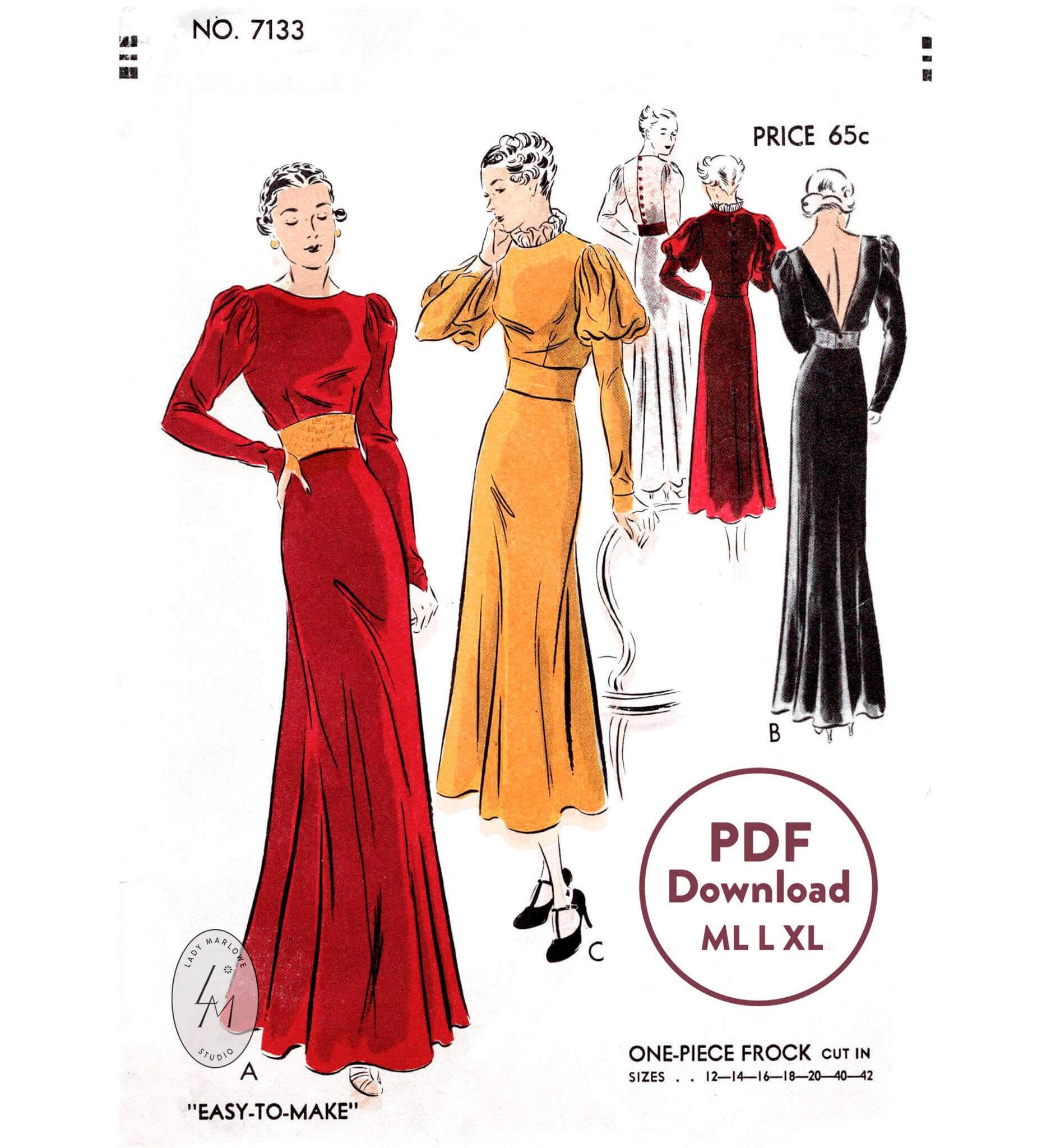 1930s Evening Gown - Etsy Sweden