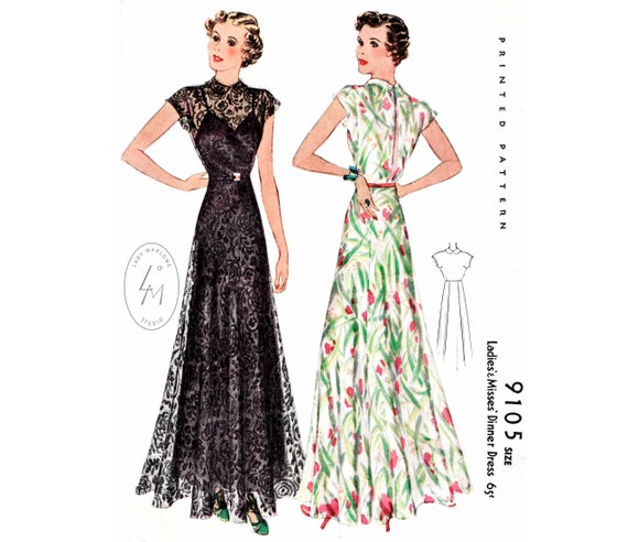 1930s evening wear