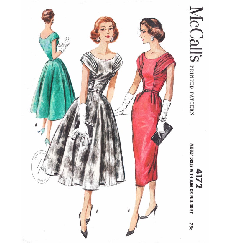 Full Skirt Party Cocktail Dress
