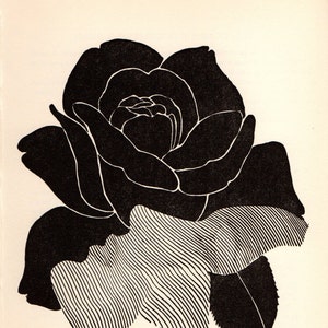 1953 Don BLANDING Original Art Deco Vintage Print "BLACK ROSE"