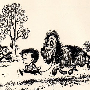 Original Thelwell Comical Dog Print 1964 Vintage Cartoon Art
