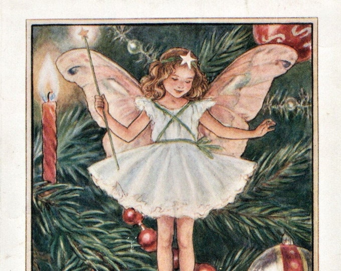 Flower Fairies the CHRISTMAS TREE FAIRY Vintage Print C1930 Etsy