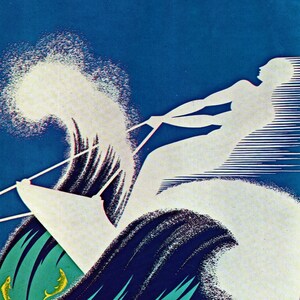 ERTE Authentic Limited Edition Vintage Art Deco / Nouveau Print 1972 Summer Fun HARPER'S BAZAAR