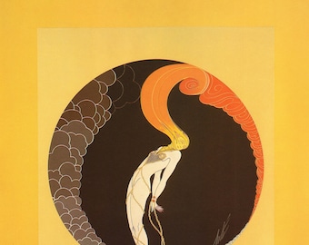 2 Vintage ERTE Art Deco Prints The Emotions L'AMOUR and La JALOUSIE Fashion Book Plates