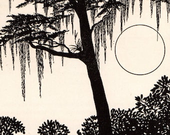 1941 Don BLANDING Original Art Deco Vintage Print "Skies Above Florida"