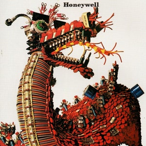 HONEYWELL COMPUTERS Original Vintage Advertising Art Print Book Plate "Your Computer is a Monster?"