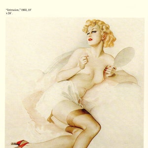 Original Vintage Alberto Vargas Druck Buch Platte Intrusion