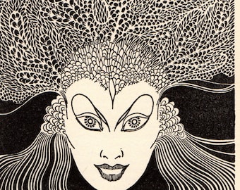 1944 Don BLANDING Originele Art Deco Vintage Prints "MERMAID"