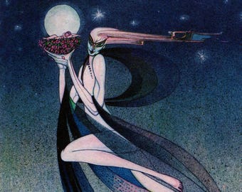 Kay Nielsen ART DECO Nouveau PRINT Original Vintage 1979 Book Plate