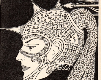 1944 DON BLANDING Original Art Deco Vintage Prints "WARRIOR"