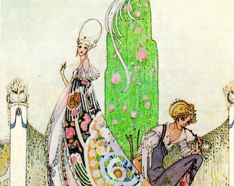 Kay Nielsen ART DECO Nouveau PRINT Original Vintage 1979 Book