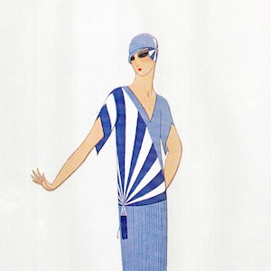 ERTE Authentic Limited Edition Vintage Art Deco / Nouveau Print 1980 Manhattan Mary